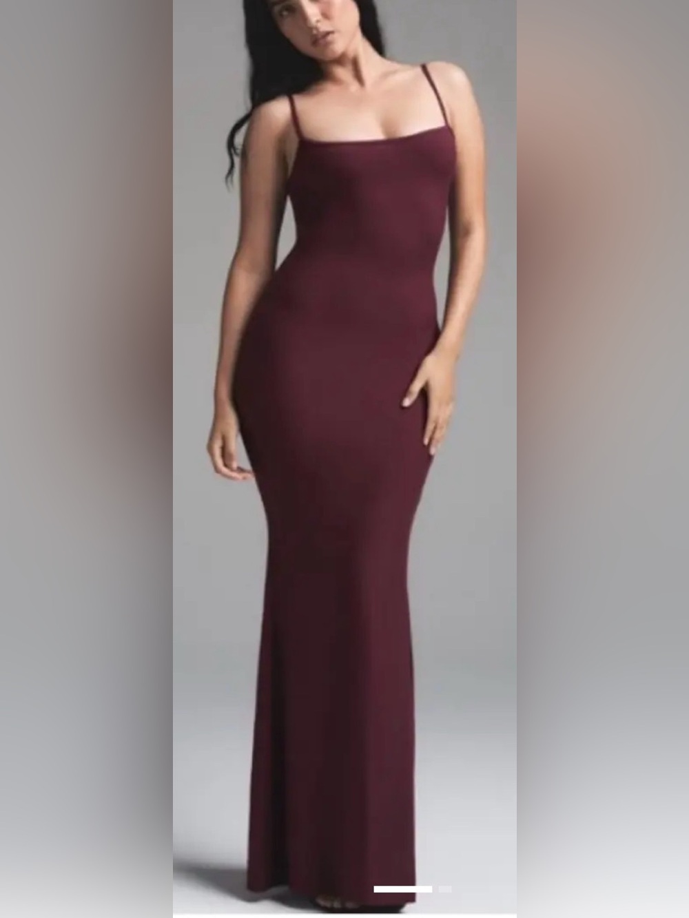 🤎 SKIMS Soft Lounge Long Slip Dress — Brown — Size S